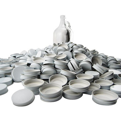 Beer Growler White Metal Replacement Screw Cap