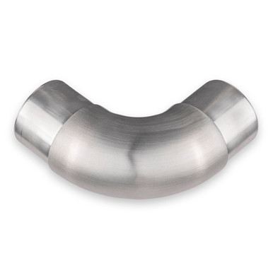 Curved Flush Elbow Fitting 90 Degree - Brushed Stainless Steel - 2" OD