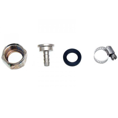 Beer Line Connector Kit for 3/16" ID Vinyl Hose - Chrome Plated Brass