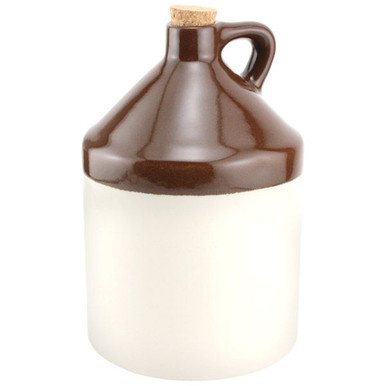 Ohio Stoneware Old Fashioned Moonshine Jug Beer Growler - 64 oz