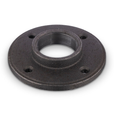 Flange - Black Pipe Foot Rail - 2"