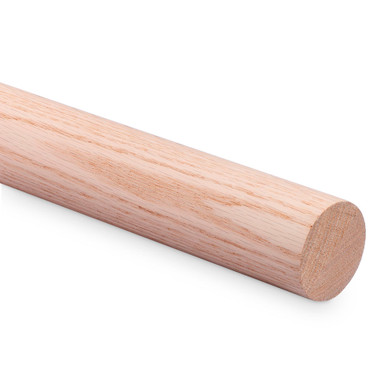 Bar Foot Rail - Wood Dowel - Red Oak - 2" OD - 8 ft