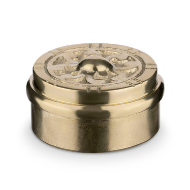 Flush Decorative End Cap - Polished Brass - 2" OD