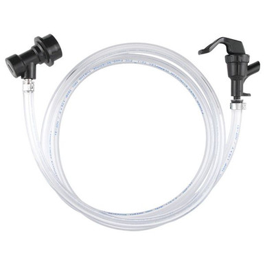 Beer Line Jumper - 3/16" ID - 5' Vinyl Hose w/ Liquid Ball Lock Disconnect & Picnic Faucet
