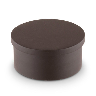 Flush Flat End Cap - Oil Rubbed Bronze - 2" OD