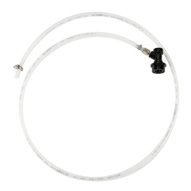 5' Barrier Line Jumper - 1/4" ID - Liquid Ball Lock Disconnect & Screw Clamp