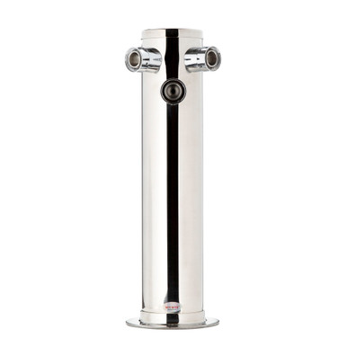 Draft Beer Tower - Stainless Steel - 3" Column - 3 Taps - No Faucets