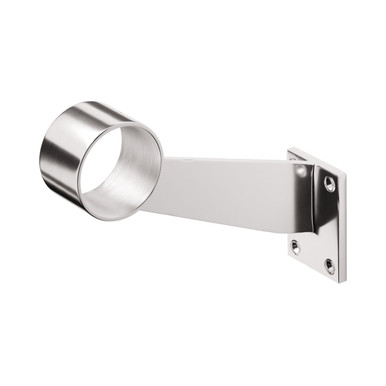 Contemporary Bar Rail Bracket - Polished Stainless Steel - 2" OD
