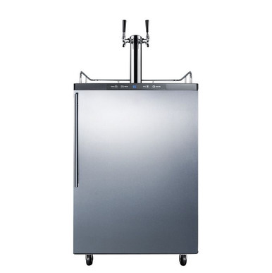 Summit Kegerator - 2 Faucet - Stainless Steel - Outdoor