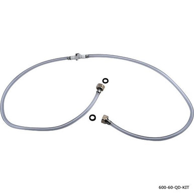 Beer Line Jumper w/ Quick Disconnects - 3/16" ID - Clear Vinyl Hose