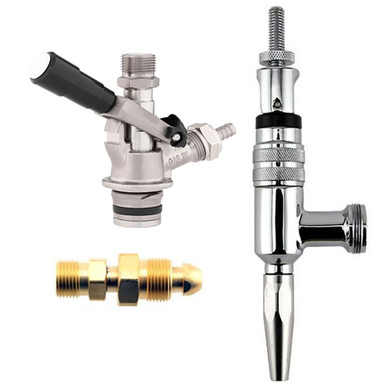 Partial Guinness Conversion Kit - U System Coupler - Chrome Faucet
