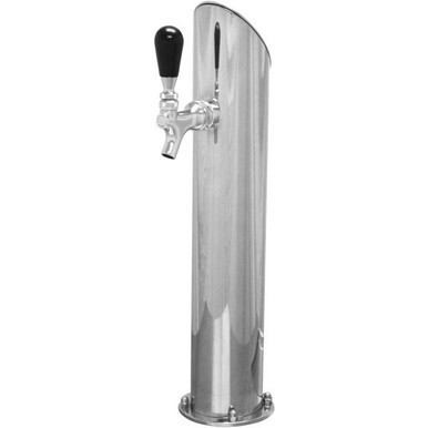 Gefest Draft Beer Tower - Stainless Steel - 3 3/16" Column - Glycol Cooled - 1 to 2 Faucets