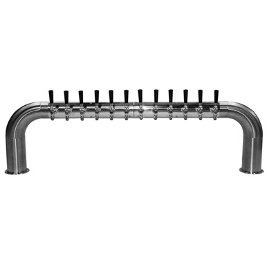 Rounded Pass Thru Draft Beer Tower - Glycol Cooled - 8 to 14 Faucets