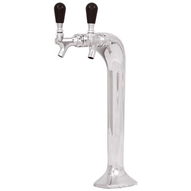 Milano Draft Beer Tower - Chrome - Glycol Cooled - 1 to 4 Faucets