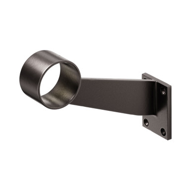 Contemporary Bar Rail Bracket - Gunmetal Grey - 2"OD