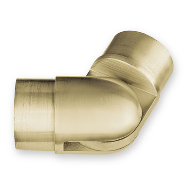 Adjustable Flush Elbow - Satin Brushed Brass - 2" OD