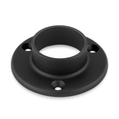 3" Wall Flange - Matte Black - 1.5" OD