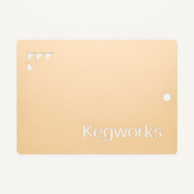 KegWorks Brushed Brass Sample Chip