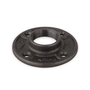 Flange - Black Pipe Foot Rail - 1.5" ID