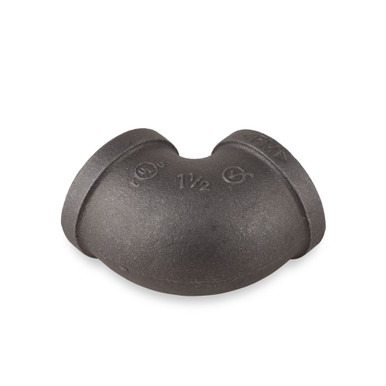 90 Degree Elbow - Black Pipe Foot Rail - 1.5" ID