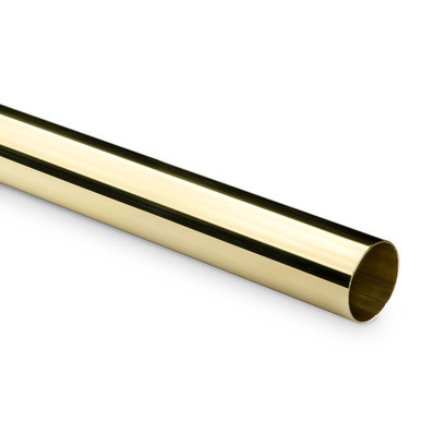 Bar Foot Rail Tubing - Polished Brass - 1.5" OD - 6 ft