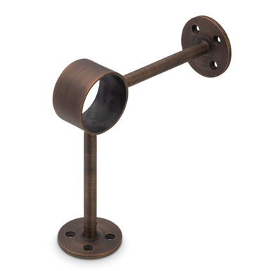 90 deg. Post Foot Rail Bracket - Antique Bronze - 2" OD