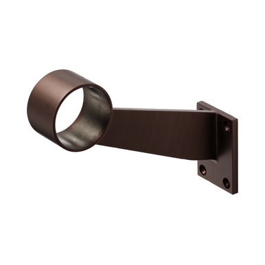Contemporary Bar Rail Bracket - Antique Bronze - 2" OD