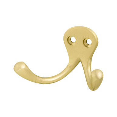 Decorative Brass Coat Hook, Double – Restoration Supplies