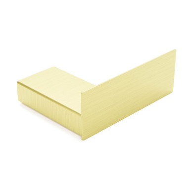 Electroplated Brushed Brass with Cerakote Double Hem Drink Rail - Right End Cap