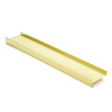 Brushed Brass Cerakote Double Hem Drink Rail - 8 ft length