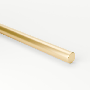 5/8" OD Satin Brushed Brass Rod - 8' length