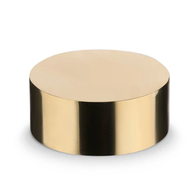 External Flat End Cap - Polished Brass - 1.5" OD