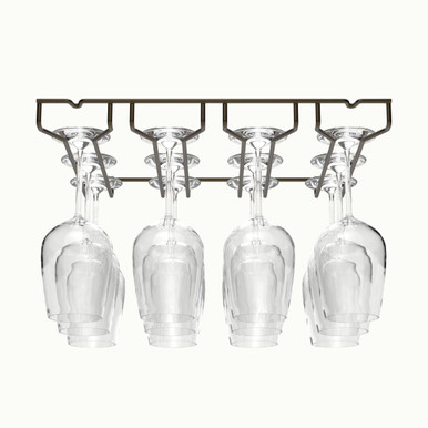 Hanging Glass Rack - 4 Channel - Antique Brass