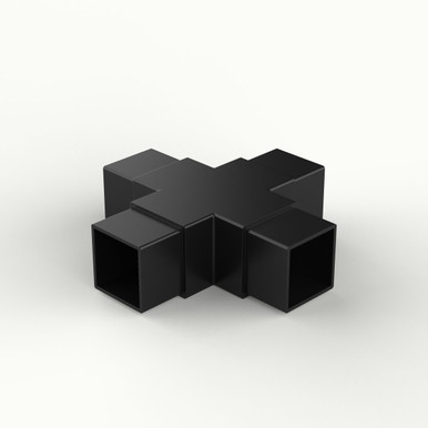Flush Cross - Matte Black - 1.5" Square