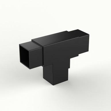 Flush Tee - Matte Black - 1.5" - Square