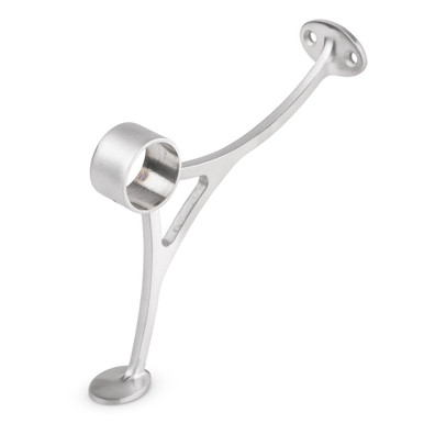 Combination Foot Rail Bracket - Brushed Stainless Steel - 2 OD