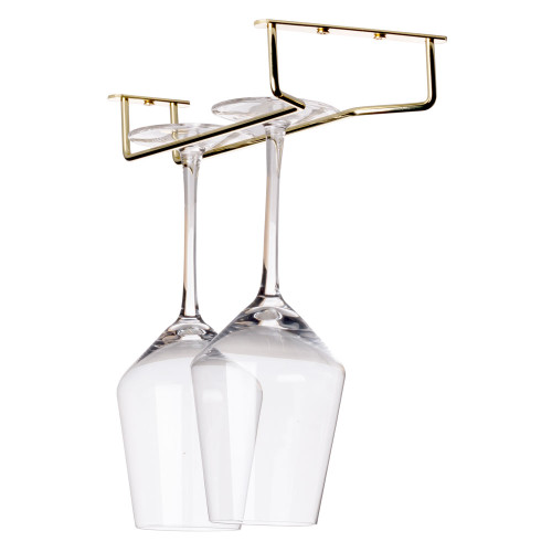 Glass Hanger Rack - Brass - 10"L