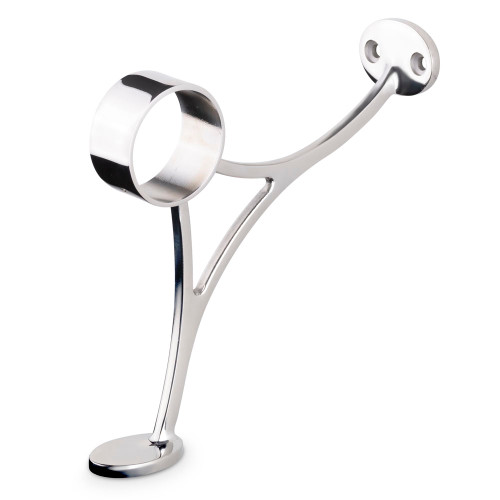 Combination Foot Rail Bracket - Polished Stainless Steel - 2" OD