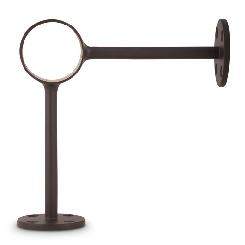 90 Degree Post Foot Rail Bracket Oil Rubbed Bronze 2" OD