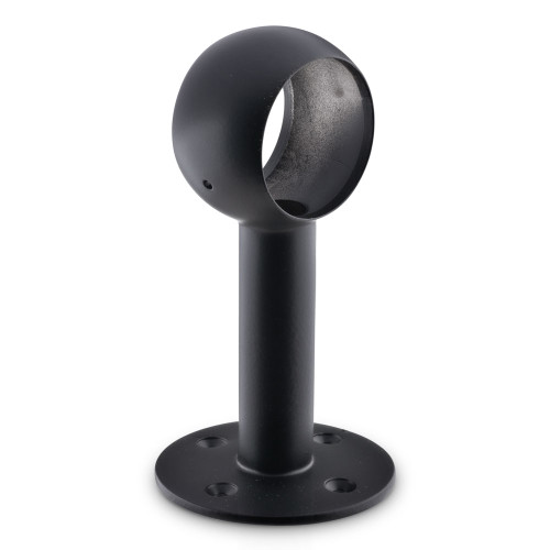 Rounded Center Post Bracket - Matte Black - 2" OD