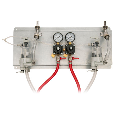 2 Product Deluxe Regulator Panel with Plastic FOB and Hoses