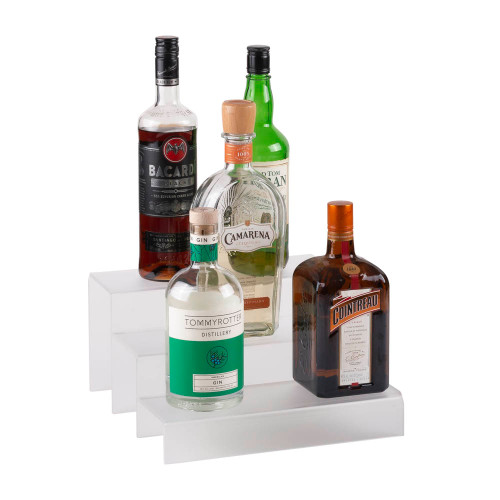 12-inch 3 Tier Liquor Bottle Shelf - Translucent