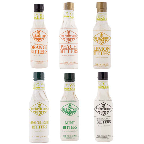 Fee Brothers Bar Cocktail Bitters - Set of 6