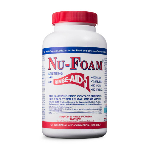 Nu-Foam Sanitizing Tablets with Rinse Aid