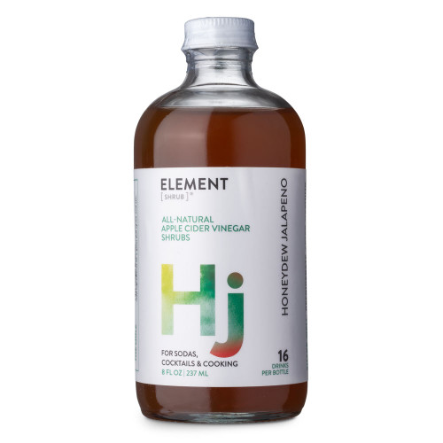 Element Honeydew Jalapeno Cocktail Shrub - 8 oz - Made with All-Natural Organic Apple Cider Vinegar