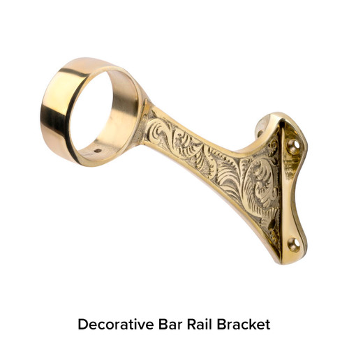 Polished Brass Bar Foot Rail Kit KegWorks