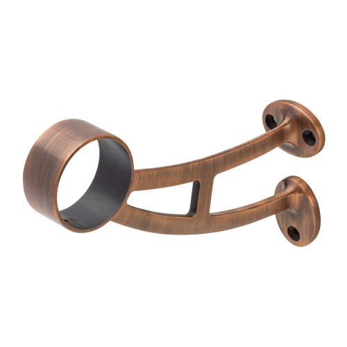 Bar Mount Foot Rail Bracket - Antique Copper - 2" OD