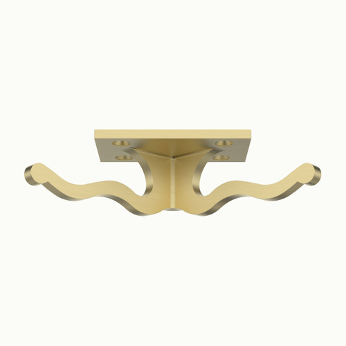 Double Undermount Purse & Coat Hook - Brushed Brass
