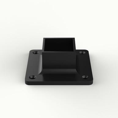 Square Flange - Matte Black - 1.5"