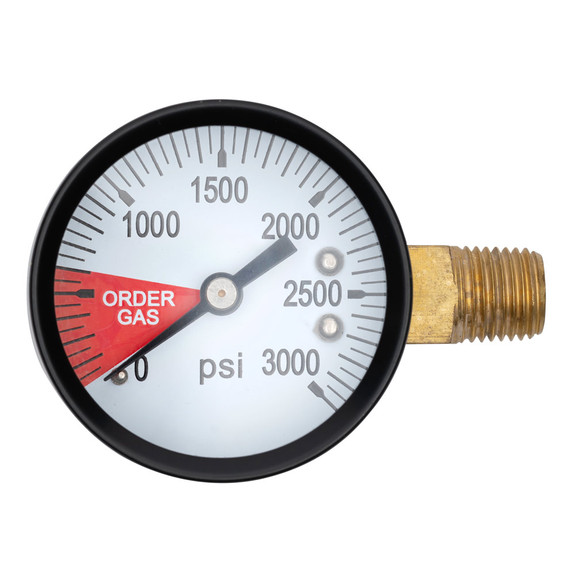 Replacement Gauge for CO2 Regulator - 0-3000 PSI - Left Hand Thread